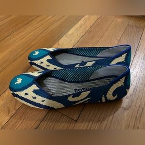 Rothy's size 6 Blue Moroccan Flats